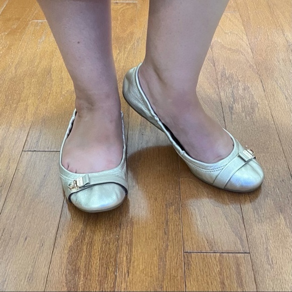 COPY - Coach Gold Metallic Ballet Flats